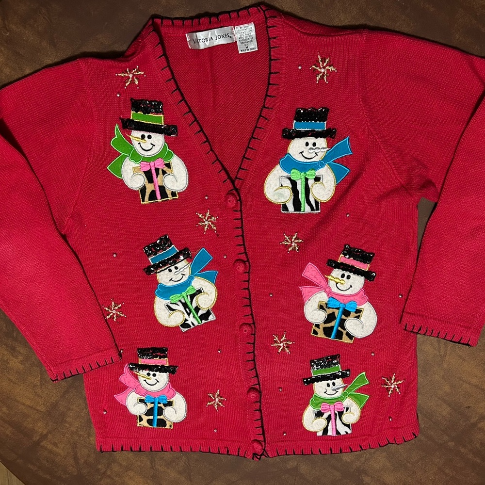 Victoria Jones Vintage Christmas Sweater size Med